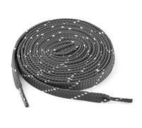 sourcing map 3 Pairs Double Color Twill Athletic Flat Shoelaces for Unisex All Types of Casual Sneakers Gray White 120 cm/47.2"