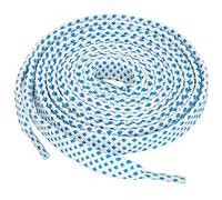 sourcing map 3 Pairs Double Layer Polka Dots Twill Flat Shoelaces for Sneakers Sports Shoes White-Blue 120 cm/47.2"