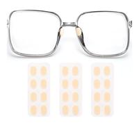 sourcing map 3 Pairs Eyeglass Nose Pads Soft Foam Anti Slip Glass Nose Pads Adjustable Non-Slip 1.5mm Self-Adhesive Oval Glasses Nose Pads for Plastic Frames Glasses, Skin Color