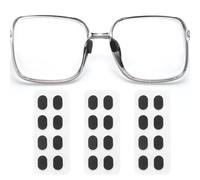 sourcing map 3 Pairs Eyeglass Nose Pads Soft Foam Anti Slip Glass Nose Pads Adjustable Non-Slip 1.5mm Self-Adhesive Oval Glasses Nose Pads for Plastic Frames Glasses Sunglasses, Black
