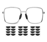 sourcing map 3 Pairs Eyeglass Nose Pads Soft Foam Anti Slip Glass Nose Pads Adjustable Non-Slip 1.5mm Self-Adhesive D-shaped Glasses Nose Pads for Plastic Frames Glasses Sunglasses, Black
