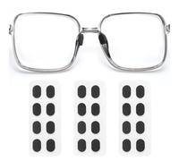 sourcing map 3 Pairs Eyeglass Nose Pads Soft Foam Anti Slip Glass Nose Pads Adjustable Non-Slip 1mm Self-Adhesive Oval Glasses Nose Pads for Plastic Frames Glasses Sunglasses, Black