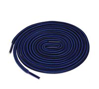 sourcing map 3 Pairs Round Rope Dual Colored Striped 1/5 Thick Shoelace for Boots Sneakers & Hiking Shoes Royal Blue Black 90cm / 35.43"