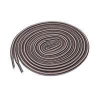 sourcing map 3 Pairs Round Rope Dual Colored Striped 1/5 Thick Shoelace for Boots Sneakers & Hiking Shoes Light Gray Brown 120cm / 47.24"