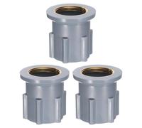 sourcing map 3 Pcs 1.18 Inch Faucet Nut Fixed Base, Plastic Fixing Nut Tap Fastener, Fixed Faucet Assembly for Kitchen, Gray