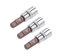 sourcing map 3 Pcs 1/4" Drive x 6mm Hex Bit Socket, Standard Metric, S2 & Cr-V Steel
