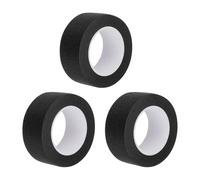 sourcing map 3 Pcs 1 Inch Wide 14 Yards Black Masking Tape Painters Tape Rolls for Home Office Commercial Contractor Clean Drip-Free Painting Wide Crepe Paper