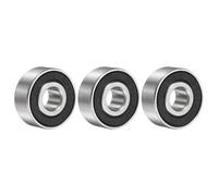 sourcing map 3 Pcs 1603-2RS Deep Groove Ball Bearing 5/16" x 7/8" x 11/32"" Double Rubber Sealed, Chrome Steel Bearings