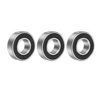 sourcing map 3 Pcs 1623-2RS Deep Groove Ball Bearing 5/8" x 1-3/8" x 7/16" Double Rubber Sealed, Chrome Steel Bearings