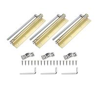 sourcing map 3 Pcs 195mm/7.68" Spring Door Closer, Stainless Steel Automatic Door Closers with Adjustable Closing Speed for Home Self-Closing 5kg Door, Champagne Gold