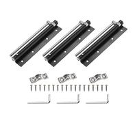 sourcing map 3 Pcs 195mm/7.68" Spring Door Closer, Stainless Steel Automatic Door Closers with Adjustable Closing Speed for Home Self-Closing 5kg Door, Black