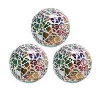 sourcing map 3 Pcs 2.36" Decorative Balls Mosaic Glass Balls Decorative Table Sphere Orbs Centerpiece Balls for Decorating Bowls Vase Tables Wedding Party, Color