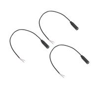 sourcing map 3 Pcs 2.5mm Female Jack to Bare Wire Open End Replacement 28AWG TRS 2 Pole Stereo 0.1" Mono Audio Cable Plug Jack Plug 32.5 for Earphone Headphone Cable Repair, 0.3m/11.8inches