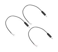 sourcing map 3 Pcs 2.5mm Male Jack to Bare Wire Open End Replacement 28AWG TRS 2 Pole Stereo 0.1" Mono Audio Cable Plug Jack Plug 38mm for Earphone Headphone Cable Repair, 0.3m/11.8inches
