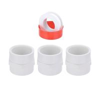 sourcing map 3 Pcs 2" PVC Female Adapter Pipe Fitting Fit for SCH40 Slip Coupling Female to Female Threaded Pipe Coupling Connector with Sealing Tape, Socket x NPT Female, White