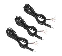 sourcing map 3 Pcs 3.5mm Male Jack to Bare Wire Open End Replacement 26AWG TRS 2 Pole Stereo 1/7" Mono Audio Cable Plug Jack Plug 41mm for Earphone Headphone Cable Repair, 2m/78.7 inches