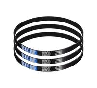 sourcing map 3 Pcs 310J8 PJ V-Ribbed Belt 8 Ribs 31" Length x 0.74" Width x 0.14" Height, EPDM Rubber Poly V Belt, Multi Wedge Micro V Belt