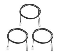 sourcing map 3 Pcs 50K NTC Thermal Sensor Probe,Nickel-Plated Copper Sensitive Temperature Sensor Probe 19.7 Inch Digital Thermometer Extension Cable Temp Sensor for Electrical Appliances