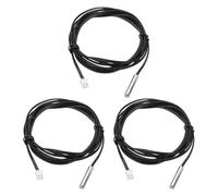 sourcing map 3 Pcs 5K NTC Thermal Sensor Probe,Nickel-Plated Copper Sensitive Temperature Sensor Probe 78.7 Inch Digital Thermometer Extension Cable Temp Sensor for Electrical Appliances