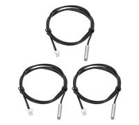 sourcing map 3 Pcs 5K NTC Thermal Sensor Probe,Nickel-Plated Copper Sensitive Temperature Sensor Probe 39.4 Inch Digital Thermometer Extension Cable Temp Sensor for Electrical Appliances