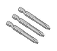 sourcing map 3 Pcs 6mm PH2 Magnetic Phillips Screwdriver Bits, 1/4 Inch Hex Shank 2-inch Length S2 Power Tool