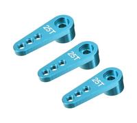 sourcing map 3 Pcs Aluminum Alloy 25T Steering Servo Single Arm Horn Blue for DIY RC Car/Boat/Airplane Boat Accessories