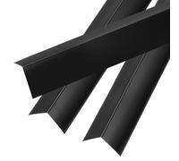 sourcing map 3 Pcs Aluminum Wall Corner Protectors L Molding Corner Guards Inside and Outside Wall Edge Trim for Walls Doors Window Cabinets Fireplaces Marble Tile Edge, Black