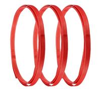 sourcing map 3 Pcs Bamboo Strips for Weaving, 10 Ft x 0.6" Strips for Craft Smooth Surface Flat Cane Webbing Basket Weaving Strips for DIY Craft Rattan Cane Basket Wicker Weaving (Red)