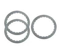 sourcing map 3 Pcs Bar Stool Leg Protectors Ring Non Slip Silicone Chair Leg Floor Protector for 14.5" to 16.5" Round Base Pads Bottom Protect Wooden Floor No Scratches No Noise, Grey