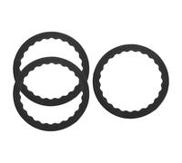 sourcing map 3 Pcs Bar Stool Leg Protectors Ring Non Slip Silicone Chair Leg Floor Protector for 14.5" to 16.5" Round Base Pads Bottom Protect Wooden Floor No Scratches No Noise, Black