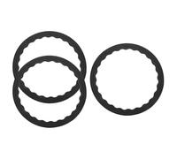 sourcing map 3 Pcs Bar Stool Leg Protectors Ring Non Slip Silicone Chair Leg Floor Protector for 16.5" to 18.5" Round Base Pads Bottom Protect Wooden Floor No Scratches No Noise, Black