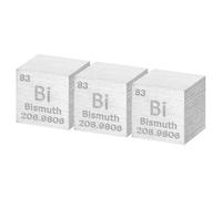 sourcing map 3 Pcs Bismuth Cube, 0.39 Inch High Density Metal Element Cube Metal Density Cube for Chemical Elements Collection Science Education Experiment Application, Silver
