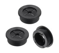 sourcing map 3 Pcs Cable Cord Grommet, 1 3/16" Inch (30mm) Desk Grommet Flexible Rubber Grommets Wire Hole Cover Pass Through for Office Computer Desk Wire Organizer, Black