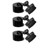sourcing map 3 Pcs Car Tire Shine Applicator Brush PBT Automotive Tire Dressing Brush Car Cleaning Duster with Storage Stand for Auto Detailing Cleaning, Black
