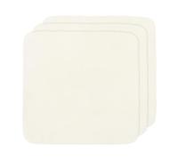 sourcing map 3 Pcs Chamois Cloth for Car 15cm x 15cm Square Natural Shammy Car Drying Towel Superb Absorbent Drying Cleaning Cloth for Glass Paint Care Mirrors Windows, White