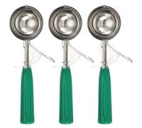 sourcing map 3 Pcs Cookie Scoops, Ice Cream Scoop with Trigger for Baking Cookie Dough Rice Pudding Kitchen Gadget, Green