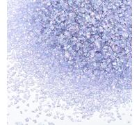 sourcing map 3 Pcs Crushed Glass for Resin Art, 50g Irregular Metallic Chunky Chips Small Broken Crushed Glass Glitter Pieces for Crafts DIY Vase Filler Jewelry Making Decor, Light Blue Purple