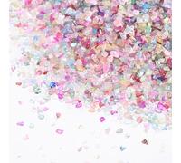 sourcing map 3 Pcs Crushed Glass for Resin Art, 50g Irregular Metallic Chunky Chips Small Broken Crushed Glass Glitter Pieces for Crafts DIY Vase Filler Jewelry Making Decor, Colorful