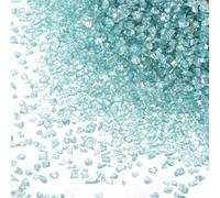 sourcing map 3 Pcs Crushed Glass for Resin Art, 50g Irregular Metallic Chunky Chips Small Broken Crushed Glass Glitter Pieces for Crafts DIY Vase Filler Jewelry Making Decor, Fresh Blue