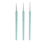 sourcing map 3 Pcs Detail Paint Brushes Set, 6.5mm/7.5mm/9.6mm Fine Pointed Tip Miniature Paint Brushes for Acrylic Painting Oil Watercolor(000/00/0), Light Blue