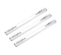 sourcing map 3 Pcs Door Knob Spindle, 110mm Long Spare Door Handle Spindle Bar, Square Doors Handle Parts Lock Replacement Part for Furniture Assembly, DIY Projects, Silver Tone