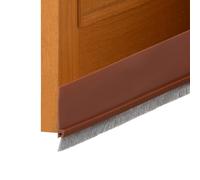 sourcing map 3 Pcs Door Sweep for Bottom of Door, 2" x 40" Door Draft Stopper with Brush Weather Stripping with Self Adhesive for Exterior & Interior Doors Blocker Dust Cold Heat Noise, Brown