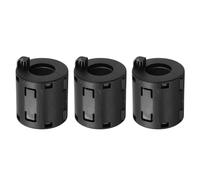 sourcing map 3 Pcs Ferrite Filter Ring Core RFI EMI Noise Suppression Cable Clip ID 16mm 0.63Inch Buckle-Type Cylindrical for Electronic Devices, Industry, Black