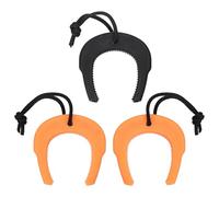 sourcing map 3 Pcs First Responder Door Stop, 2.44" Plastic Door Jam Stoppers with Nylon Cord Attachment for Home Safety Services Door Pinch Guard from Closing, Orange/Black