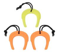 sourcing map 3 Pcs First Responder Door Stop, 2.44" Plastic Door Jam Stoppers with Nylon Cord Attachment for Home Safety Services Door Pinch Guard from Closing, Orange/Yellow