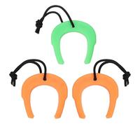 sourcing map 3 Pcs First Responder Door Stop, 2.44" Plastic Door Jam Stoppers with Nylon Cord Attachment for Home Safety Services Door Pinch Guard from Closing, Orange/Green