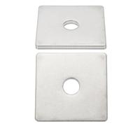 sourcing map 3 Pcs Flat Square Plate Washer, 12MM ID x 60MM OD x 2MM Thick 304 Stainless Steel Flat Pad Spacer Gasket for Bolts Factories Bathroom Repair Shops Construction, Silver