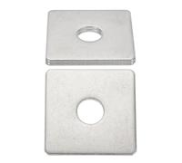 sourcing map 3 Pcs Flat Square Plate Washer, 16MM ID x 60MM OD x 3MM Thick 304 Stainless Steel Flat Pad Spacer Gasket for Bolts Factories Bathroom Repair Shops Construction, Silver