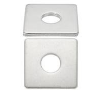 sourcing map 3 Pcs Flat Square Plate Washer, 20MM ID x 60MM OD x 3MM Thick 304 Stainless Steel Flat Pad Spacer Gasket for Bolts Factories Bathroom Repair Shops Construction, Silver