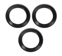 sourcing map 3 Pcs Flush Valve Seal for Toilets, 2.99" ID. x 4.29" OD. Silicone Canister Valve Parts Replacement for Various Toilets with Canister Flush Valves, Black
